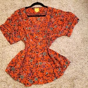 Anthropology Maeve Silk Top